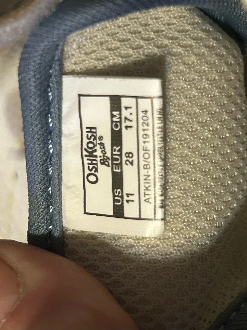 OshKosh B'gosh Navy, Cream & Brown Kids Sneaker with Velcro